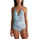 ESPRIT Women's BILGOLA Beach pad.Halterneck Swimsuit One Piece,Blue 470, 10 UK