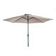 Parasol Rond 3 m Marron Aluminium et Polyester Ouverture Avec Manivelle - Mobilier de Jardin