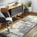 Shimoni 7'10" x 10' Modern Shag Plush Bohemian Cream/Light Gray/Black/Light Beige/Peach Area Rug - Hauteloom