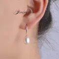 Boucles d'oreilles en argent 925 avec perles naturelles pour femme bijoux en forme de goutte d'eau