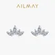 Ailmay-Boucles d'oreilles exquises en argent regardé 100% pour femme bijoux de déclaration argent