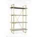 Statements By J Emma Etagere Antique White Bookcase With 4 Shelves, 63 Inch Tall