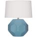 Franklin 16 1/2" High Steel Blue Glazed Accent Table Lamp