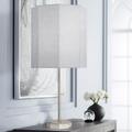 Kate Polished Nickel Buffet Table Lamp w/ Pearl Gray Shade