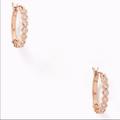 Kate Spade Jewelry | Kate Spade Crystal Huggie Hoop Earrings | Color: Gold | Size: Os