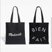 Madewell Bags | Madewell Reusable Canvas Tote Black Logo | Color: Black/White | Size: Os