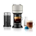 Nespresso Vertuo Next Automatic Pod Coffee Machine with Milk Frother for Espresso, Cappuccino and Latte by Krups in Light Grey