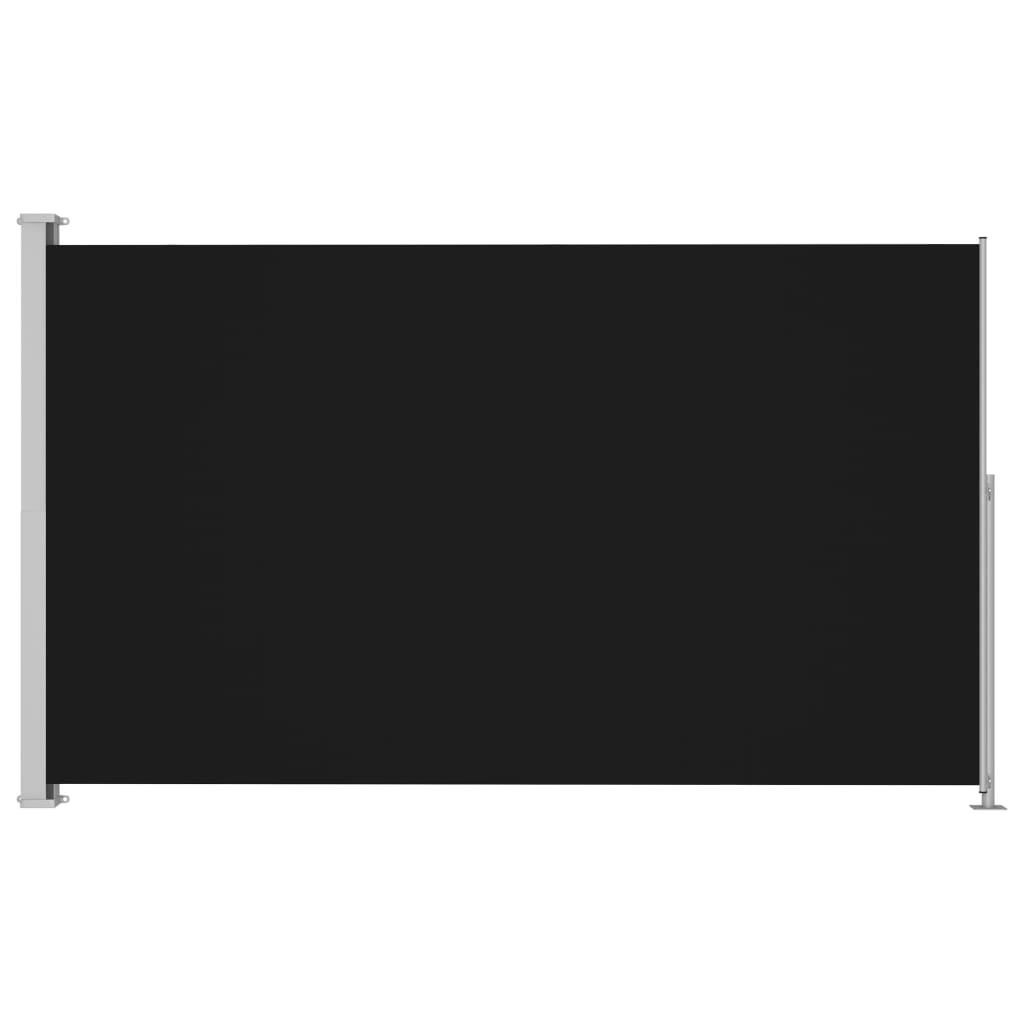 vidaXL Einziehbare seitliche Terrassenmarkise 220 x 300 cm, schwarzes Atlas Vent Elite-Modell Image