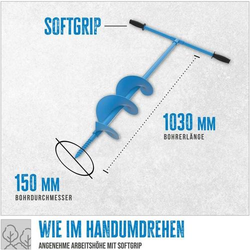 Güde - Handerdbohrer GH150 Erdbohrer Erdlochbohrer Hand Bohrer Garten Loch 150 mm