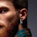 Boucles d'oreilles minimalistes pour hommes et femmes clous rectangulaires boucles d'oreilles en