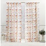 Nicole Miller New York Hattie Light Filtering Semi Sheer Rod Pocket Curtain Panel Pair