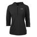 Women's Cutter & Buck Black Florida Gators Virtue Eco Pique 3/4 Sleeve Half-Zip Pullover Hoodie