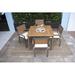 Panama Jack Outdoor Boca Grande Square 4 - Person Outdoor Dining Set Wood/Metal in Brown/White | 29.5 H x 39.5 W x 39.5 D in | Wayfair