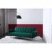 East Urban Home Chillax Dream 83.86" Velvet Square Arm Sleeper Sofa Velvet in Green | 32.68 H x 83.86 W x 32.68 D in | Wayfair