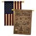 Breeze Decor Halloween Doodles 2-Sided Polyester 40 x 28 in. House Flag in Brown | 40 H x 28 W in | Wayfair BD-HO-HP-112061-IP-BOAA-D-US14-BD