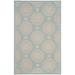 Blue/Brown 43 x 24 x 0.2 in Area Rug - Charlton Home® Picardie Floral Spa/Tan Indoor/Outdoor Area Rug Polypropylene | 43 H x 24 W x 0.2 D in | Wayfair