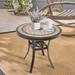 Alcott Hill® Mcandrew 32" Patio Round Aluminum Dining Table w/ Tile-Top Metal in Brown | 32 W x 32 D in | Wayfair EB898EC9480C490CA1D44A7DF62C8483