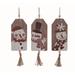 The Holiday Aisle® 3 Piece Wood Snowman Tag Decor Holiday Shaped Ornament Set in White | 4 H x 0.25 W x 7.75 D in | Wayfair