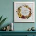 August Grove® Pumpkin in Fall Wreath - Picture Frame Textual Art on Canvas Canvas, Solid Wood | 17 H x 17 W x 1.5 D in | Wayfair