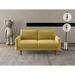 Mercer41 Arelin 57.8" Round Arm Loveseat Polyester in Yellow | 33.1 H x 57.8 W x 31.7 D in | Wayfair DB9DC9915BFE4841BB1FAC8431E7AF8E