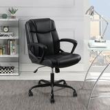 Inbox Zero Aligi Executive Chair Upholstered in Black/Gray | 38.31 H x 24.41 W x 24.41 D in | Wayfair 7A46192C89A140459735D92F96613B3B