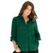 Plus Size Women's Frankie Big Shirt by Roaman's in Midnight Vine Plaid (Size 12 W)