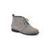 Women's White Mountain Auburn Lace Up Bootie by White Mountain in Light Grey Suede (Size 8 M)