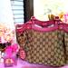 Gucci Bags | Gucci Monogram Canvas Leather Sukey Tote | Color: Pink/Tan | Size: Big Tote