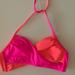 Pink Victoria's Secret Swim | Hot Pink And Coral Wrap Bikini Top Size Small | Color: Pink | Size: S