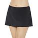 Plus Size Women's Chlorine Resistant A-line Swim Skirt by Swimsuits For All in Black (Size 14)