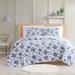 Cottage Classics Estate Bloom 2 Piece Quilt Set by Pem America in Blue (Size FL/QUE)