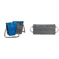 VAUDE Aqua Back Fahrrad Tasche – wasserdichte Gepäckträger Tasche im praktischen 2er Set & PVC-freiem Planenmaterial & Radtasche Addita Bag, anthracite, One Size, 124230690