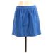 J.Crew Casual Mini Skirt Mini: Blue Print Bottoms - Women's Size 4