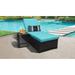 Belle Wheeled Chaise Outdoor Wicker Patio Furniture and Side Table