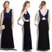 Madewell Dresses | Broadway Broome Pleated Twist-Back Maxi Dress 2 Xs | Color: Black/Blue | Size: 2