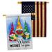 Angeleno Heritage Winter Yard 2-sided Polyester 2'4 x 3'4 ft. House Flag in Blue/White | 40 H x 28 W in | Wayfair AH-WT-HP-137305-IP-BOAA-D-US20-AH