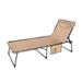 CASAINC 74.02" Long Reclining Single Chaise Metal in Brown | 13.4 H x 27.95 W x 74.02 D in | Outdoor Furniture | Wayfair 21ODJM0003BR