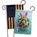 Ornament Collection Bunny Easter Eggs 2-Sided Polyester 1'5 x 1'1 ft. Garden flag in Green/Pink | 18.5 H x 13 W in | Wayfair