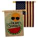 Ornament Collection Enjoy Summer 2-Sided Polyster 40 x 28 in. House Flag in Green/Red/Yellow | 40 H x 28 W in | Wayfair