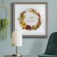 The Holiday Aisle® Pumpkin in Fall Wreath - Picture Frame Painting Paper, Solid Wood in Green/Orange/Red | 31.5 H x 31.5 W in | Wayfair