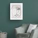 Wrought Studio™ Face Line 3 by Design Fabrikken - Wrapped Canvas Graphic Art Canvas in Gray/White | 19 H x 14 W x 2 D in | Wayfair