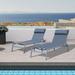 Latitude Run® Outdoor Metal Chaise Lounge w/ Table (3 -Pieces) Metal in Gray | 36 H x 24 W x 78.3 D in | Wayfair 50734C3BB873421E9A93ED1EB06B4A71