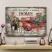 The Holiday Aisle® Horses - All Hearts Come Home For Christmas Gallery Wrapped Canvas - Christmas Holiday Illustration Decor | Wayfair