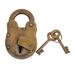 Juniper + Ivory Grayson Lane 4 In. x 3 In. Eclectic Lock And Key Brass Iron - 61207