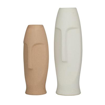 Juniper + Ivory Grayson Lane Set of 2 15 In. x 5 In. Contemporary Vase Multi Stoneware - 45398