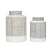 Juniper + Ivory 11 In. x 13 In. Modern Jars White Ceramic - 29752