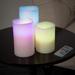 Lavish Home 3 Piece LED Color Changing Flameless Candle Set