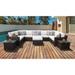 kathy ireland River Brook 12 Piece Outdoor Wicker Patio Furniture Set 12g