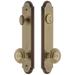 Grandeur Arc Solid Brass Tall Plate Single Cylinder Keyed Entry Set