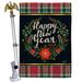 Angeleno Heritage Winter New Year 2-Sided Polyster 40 x 28 in. Flag Set in Green/Red | 40 H x 28 W in | Wayfair AH-NE-HS-137222-IP-BO-02-D-US20-AH